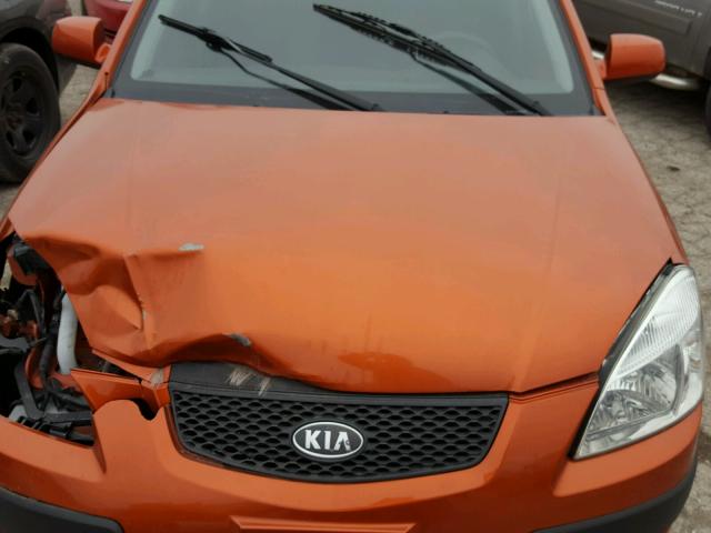 KNADE243596548506 - 2009 KIA RIO 5 SX ORANGE photo 7