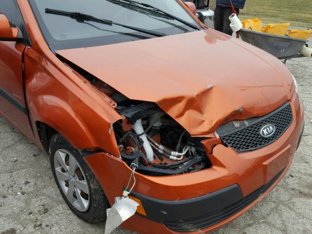 KNADE243596548506 - 2009 KIA RIO 5 SX ORANGE photo 9