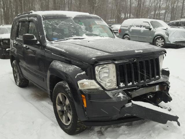 1J8GN28K08W147132 - 2008 JEEP LIBERTY SP BLACK photo 1