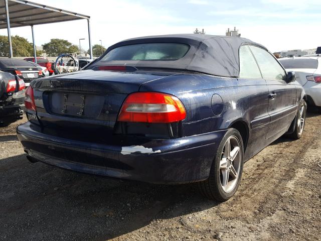 YV1NC56D9YJ013284 - 2000 VOLVO C70 TURBO BLUE photo 4