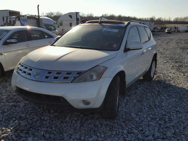 JN8AZ08W33W218801 - 2003 NISSAN MURANO SL WHITE photo 2