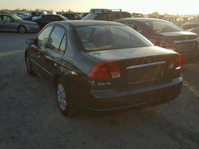 2HGES26721H552257 - 2001 HONDA CIVIC EX 绿色 照片 3