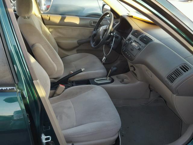 2HGES26721H552257 - 2001 HONDA CIVIC EX 绿色 照片 5