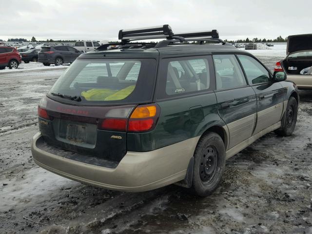 4S3BH6759Y7669070 - 2000 SUBARU LEGACY OUT GREEN photo 4