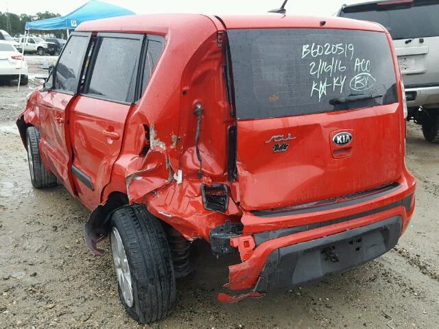 KNDJT2A50D7585001 - 2013 KIA SOUL RED photo 3