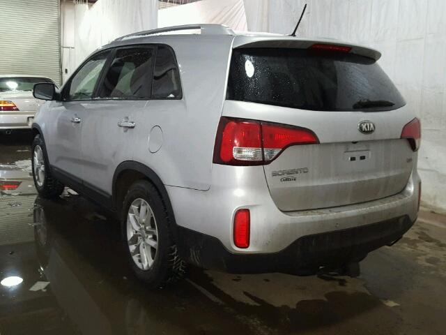 5XYKT4A63EG463911 - 2014 KIA SORENTO LX SILVER photo 3