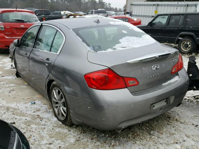 JNKBV61F68M264486 - 2008 INFINITI G35 GRAY photo 3