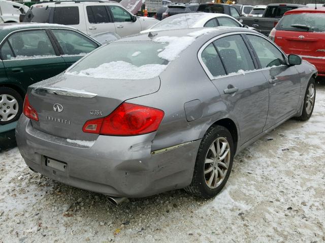 JNKBV61F68M264486 - 2008 INFINITI G35 GRAY photo 4