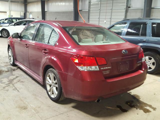 4S3BMBC60D3021492 - 2013 SUBARU LEGACY 2.5 MAROON photo 3