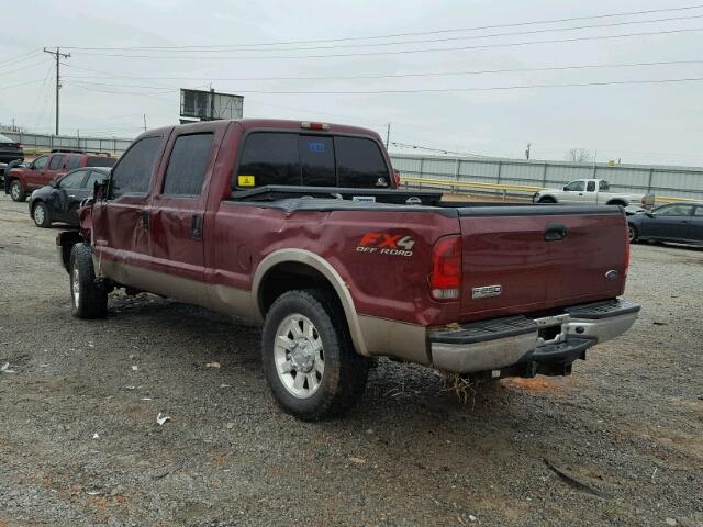 1FTSW21P06EB38535 - 2006 FORD F250 SUPER BURGUNDY photo 3