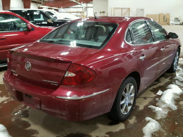 2G4WE587861201521 - 2006 BUICK LACROSSE C RED photo 4