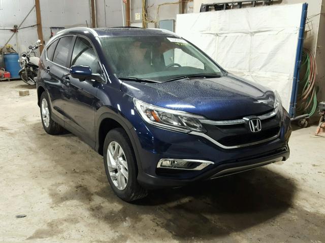 5J6RM4H7XFL121303 - 2015 HONDA CR-V EXL BLUE photo 1