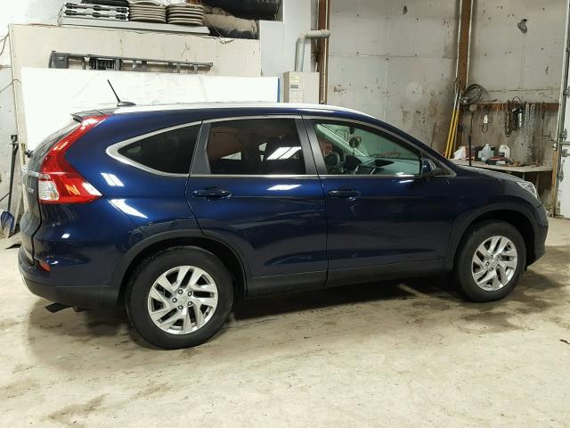 5J6RM4H7XFL121303 - 2015 HONDA CR-V EXL BLUE photo 9