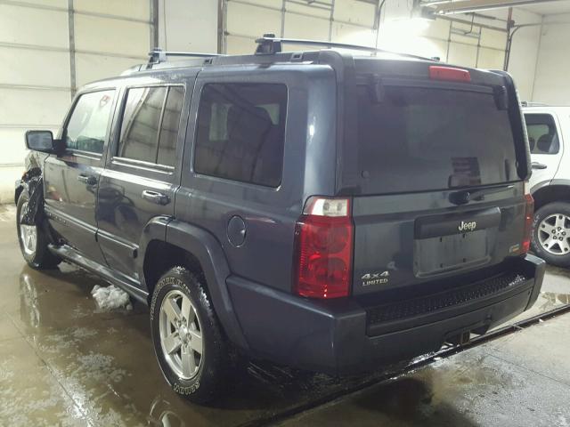 1J8HG48P87C592062 - 2007 JEEP COMMANDER BLUE photo 3