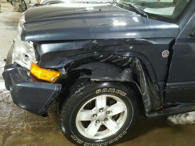 1J8HG48P87C592062 - 2007 JEEP COMMANDER BLUE photo 9