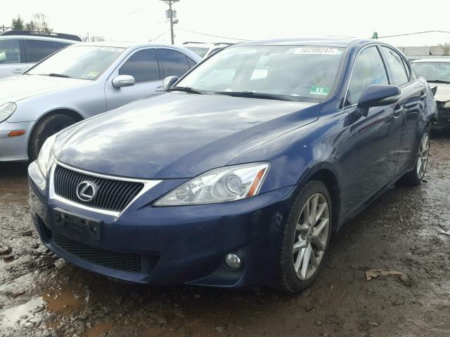 JTHCF5C23C5056297 - 2012 LEXUS IS 250 BLUE photo 2