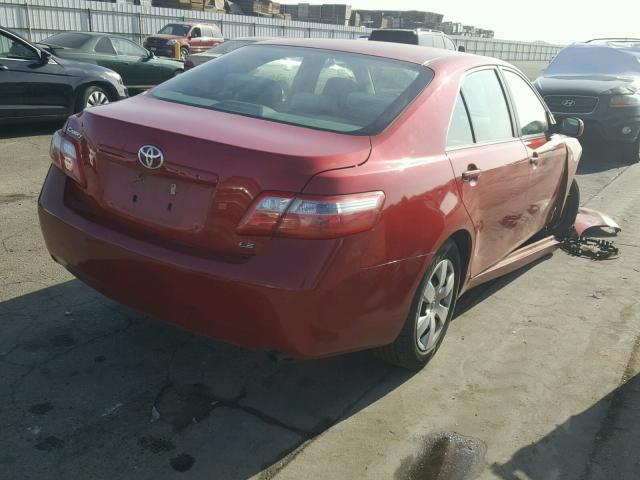 4T1BE46K09U409952 - 2009 TOYOTA CAMRY BASE RED photo 4