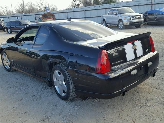 2G1WL15C269262393 - 2006 CHEVROLET MONTE CARL BLACK photo 3