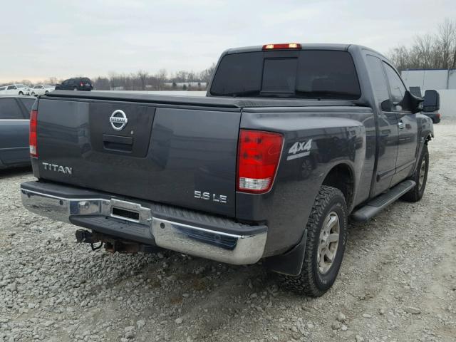 1N6AA06B04N508372 - 2004 NISSAN TITAN XE GRAY photo 4