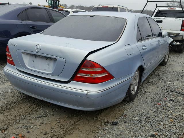 WDBNG70J9YA037684 - 2000 MERCEDES-BENZ S 430 BLUE photo 4