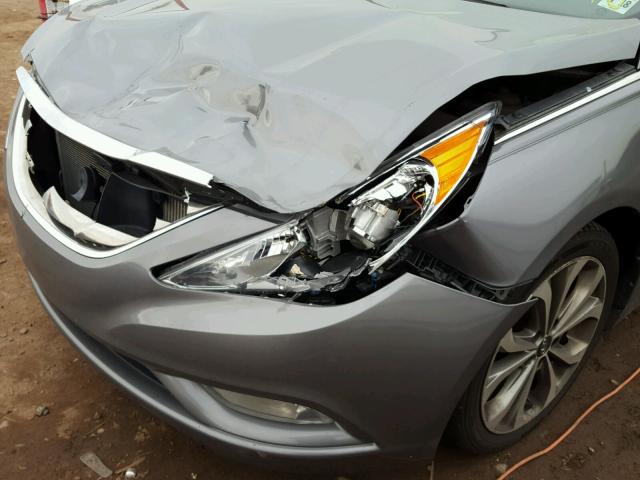 5NPEC4ABXDH774611 - 2013 HYUNDAI SONATA SE GRAY photo 9