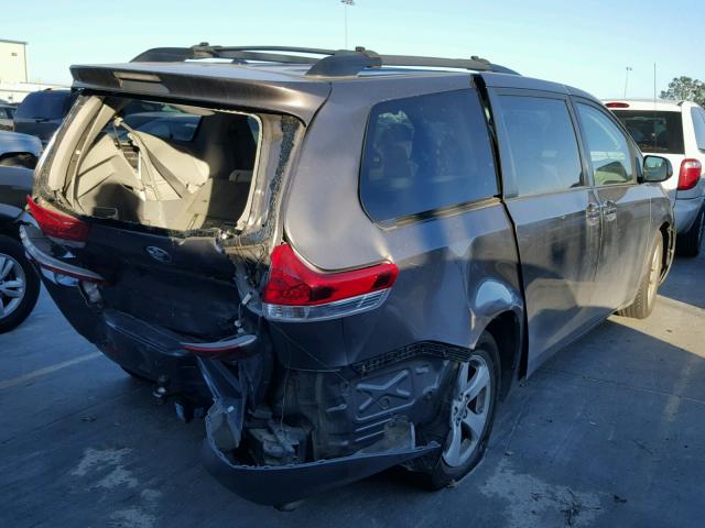 5TDKK3DC7CS188431 - 2012 TOYOTA SIENNA LE GRAY photo 4