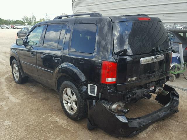 5FNYF38599B009135 - 2009 HONDA PILOT EXL BLACK photo 3