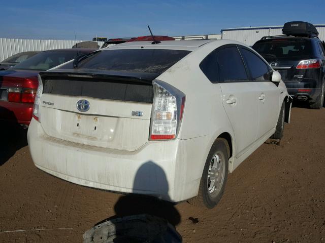 JTDKN3DU6A0025642 - 2010 TOYOTA PRIUS WHITE photo 4