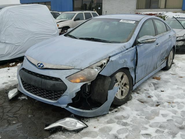 KMHEC4A46CA047503 - 2012 HYUNDAI SONATA HYB BLUE photo 2