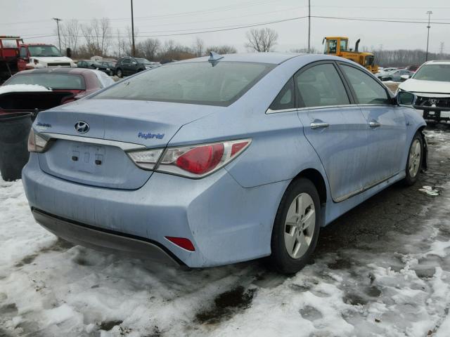 KMHEC4A46CA047503 - 2012 HYUNDAI SONATA HYB BLUE photo 4