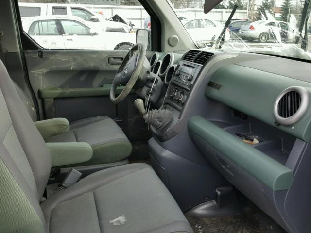 5J6YH27655L002179 - 2005 HONDA ELEMENT EX GREEN photo 5