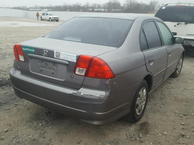 1HGES16325L009832 - 2005 HONDA CIVIC DX V GRAY photo 4