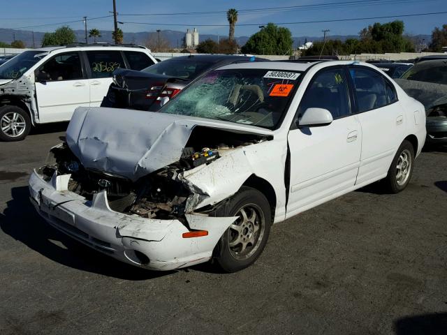 KMHDN45D62U459904 - 2002 HYUNDAI ELANTRA GL WHITE photo 2