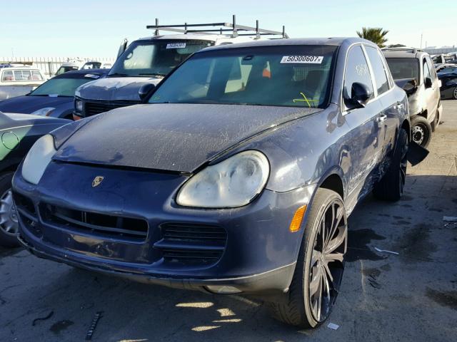 WP1AB29P44LA65589 - 2004 PORSCHE CAYENNE S BLUE photo 2