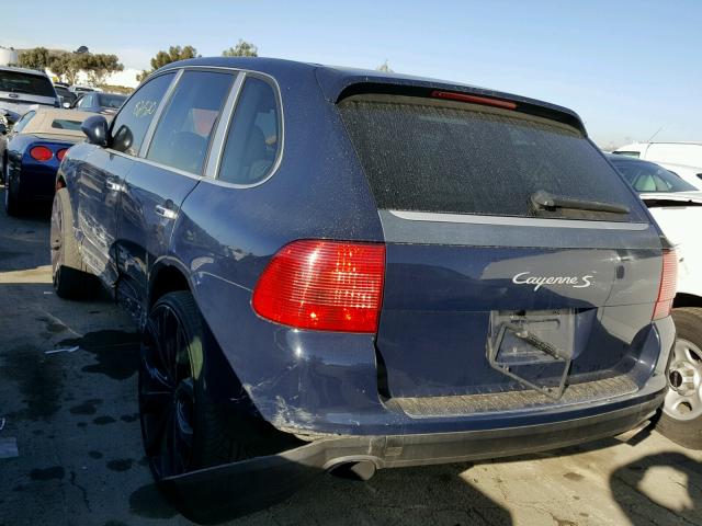 WP1AB29P44LA65589 - 2004 PORSCHE CAYENNE S BLUE photo 3