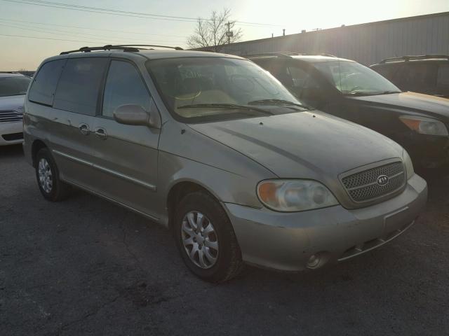 KNDUP131246593239 - 2004 KIA SEDONA EX GOLD photo 1