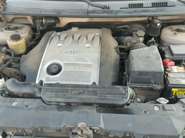 KNDUP131246593239 - 2004 KIA SEDONA EX GOLD photo 7