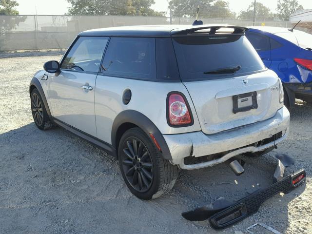 WMWSV3C53CT385928 - 2012 MINI COOPER S GRAY photo 3