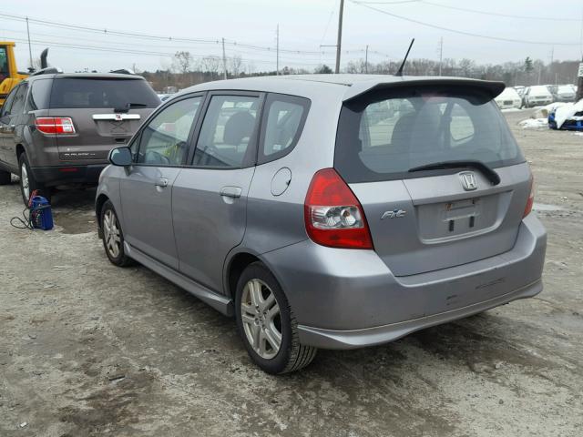 JHMGD37698S032166 - 2008 HONDA FIT SPORT SILVER photo 3