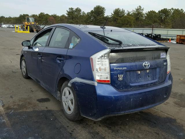 JTDKN3DU3A0242422 - 2010 TOYOTA PRIUS BLUE photo 3