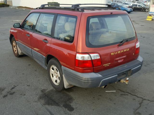 JF1SF63572H718382 - 2002 SUBARU FORESTER L RED photo 3