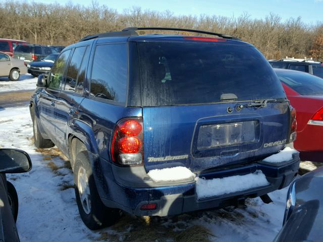 1GNDT13SX42255719 - 2004 CHEVROLET TRAILBLAZE BLUE photo 3