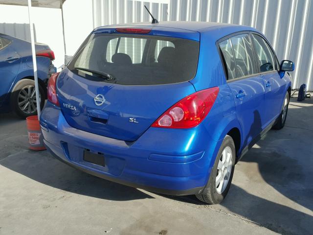 3N1BC13E27L420579 - 2007 NISSAN VERSA S BLUE photo 4