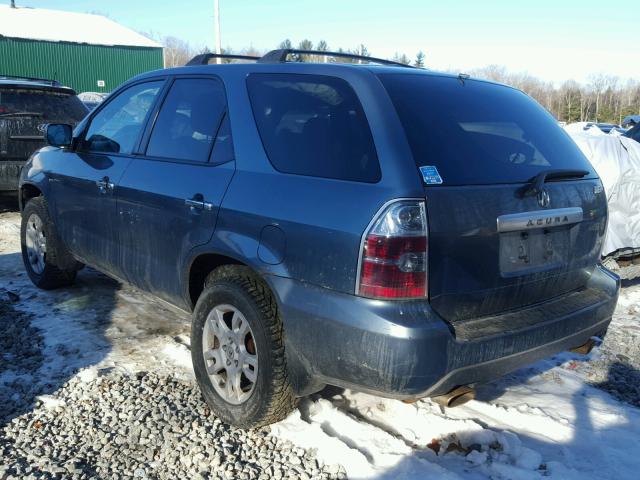 2HNYD18695H553085 - 2005 ACURA MDX TOURIN BLUE photo 3