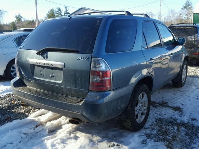 2HNYD18695H553085 - 2005 ACURA MDX TOURIN BLUE photo 4