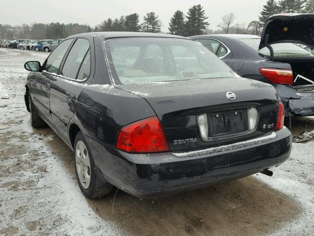 3N1CB51D04L867500 - 2004 NISSAN SENTRA 1.8 BLACK photo 3