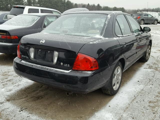 3N1CB51D04L867500 - 2004 NISSAN SENTRA 1.8 BLACK photo 4