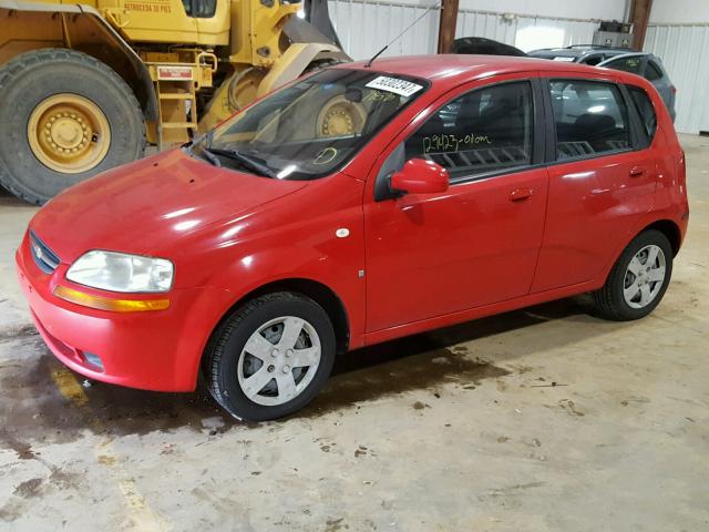 KL1TD66668B107853 - 2008 CHEVROLET AVEO BASE RED photo 2