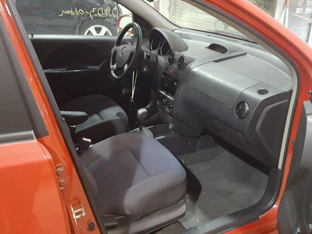 KL1TD66668B107853 - 2008 CHEVROLET AVEO BASE 红色 照片 5