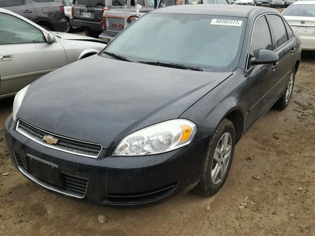 2G1WB58K179389182 - 2007 CHEVROLET IMPALA LS BLACK photo 2